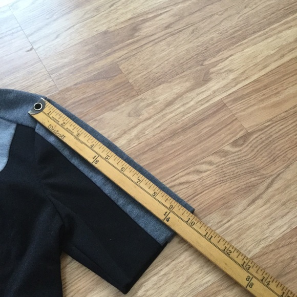 Ann Taylor LOFT Black & Gray Colorblock Short Sleeve Dress Size 2 EUC - Picture 11 of 12